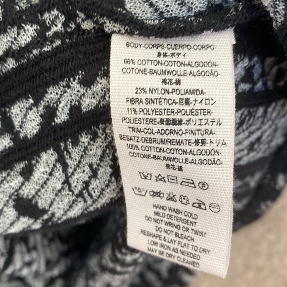 Free People Black Pattern Fringe Kimono Cardigan Size M/L Rare ASO Selena Gomez - Picture 15 of 15